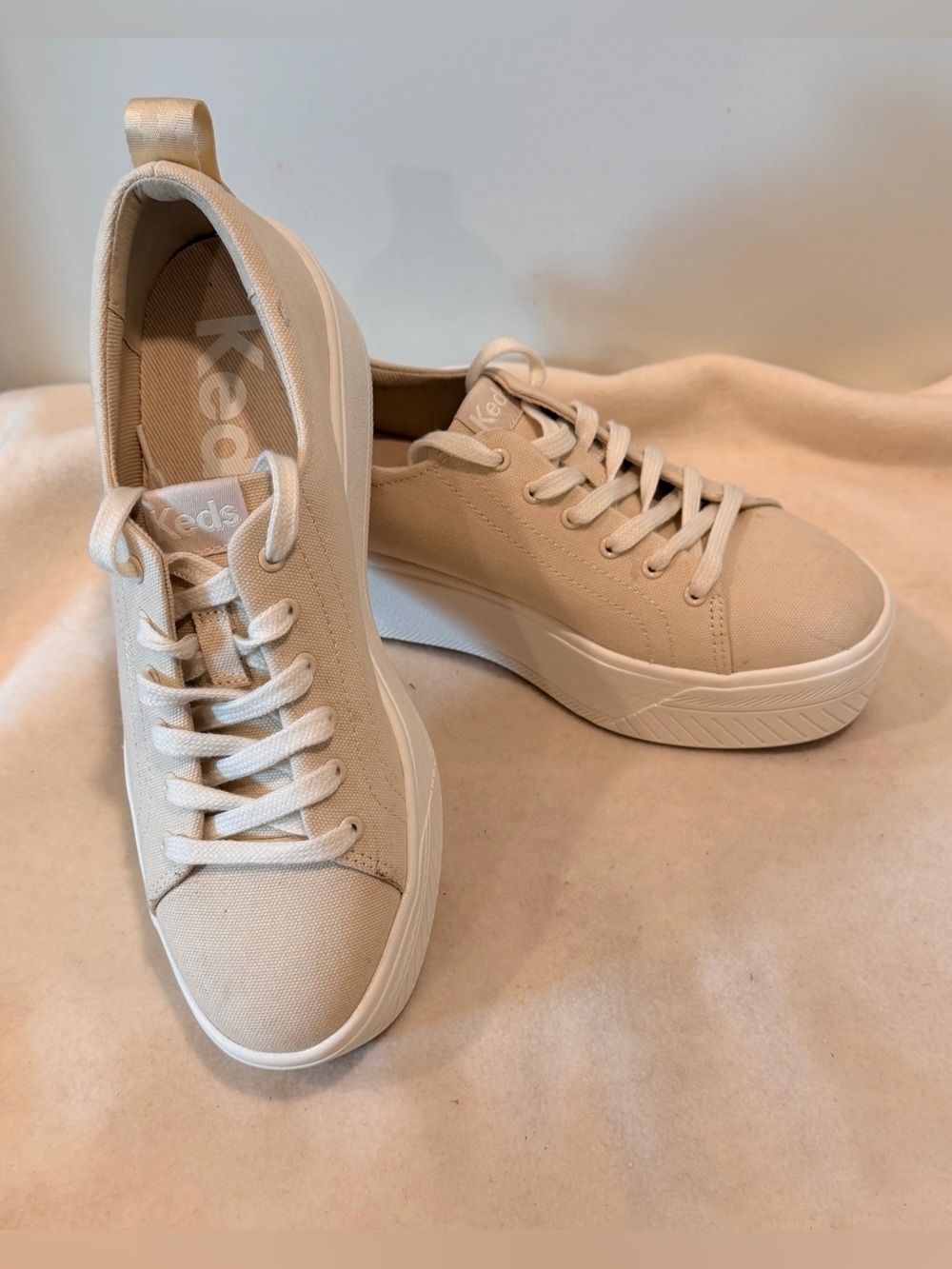 Keds Platform Canvas Sneakers in Beige - Picture 8 of 8